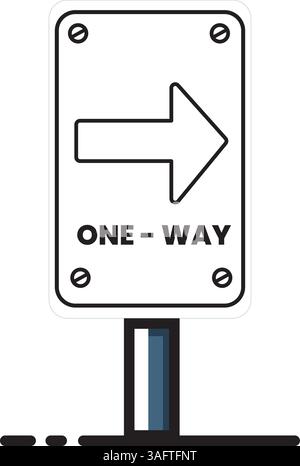 Illustrarion of Complete Collection of Traffic Signs and Road Markings Stock Vector