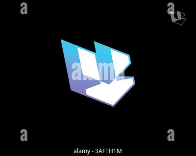 Abstract U letter icon logo Stock Vector