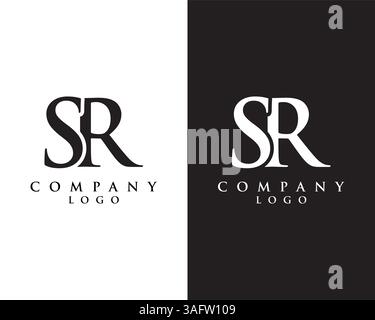 letter SR, RS abstract Company logo design. vector logo for company identity Stock Vector