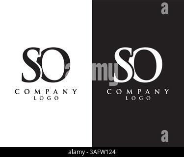 letter SO, OS abstract Company logo design. vector logo for company identity Stock Vector