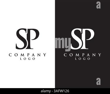 letter SP, PS abstract Company logo design. vector logo for company identity Stock Vector