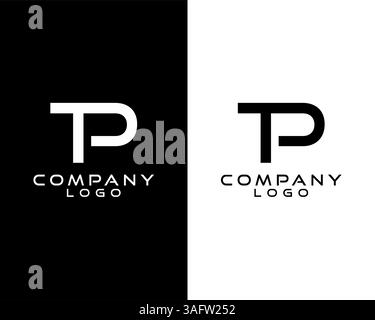 TP, PT letter, initial company logo vector Stock Vector