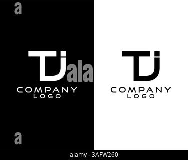 TJ, JT letter, initial company logo vector Stock Vector