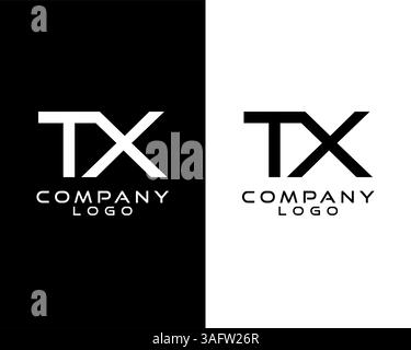 TX, XT letter, initial company logo vector Stock Vector