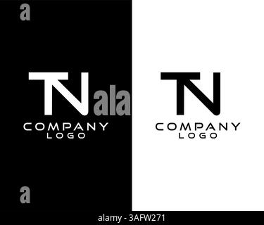 TN, NT letter, initial company logo vector Stock Vector