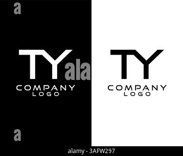 TY, YT letter, initial company logo vector Stock Vector