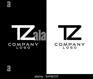 TZ, ZT letter, initial company logo vector Stock Vector