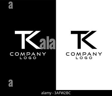 TK, KT letter, initial company logo vector Stock Vector