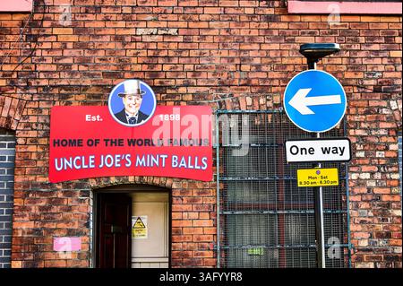 Uncle Joe's mint ball factory,Wigan,UK Stock Photo