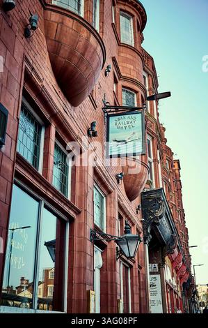 Exterior of the Swan and Railway pub in Wigan town centre Stock Photo