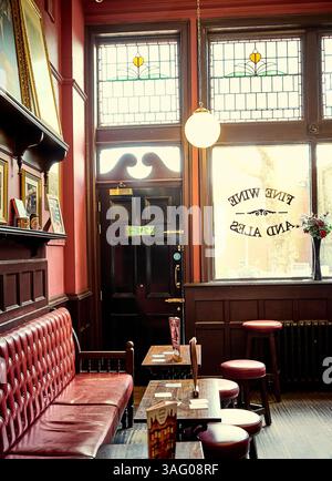 The interior of the Swan and Railway pub in Wigan,UK Stock Photo