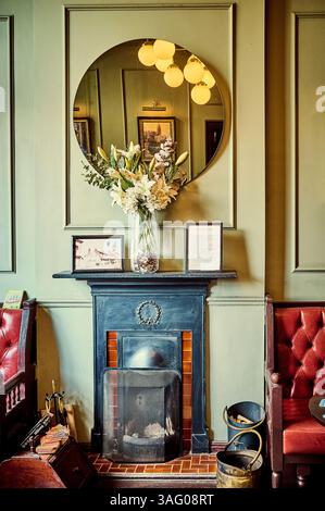 The interior of the Swan and Railway pub in Wigan,UK Stock Photo