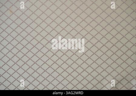 Close-up of textured fabric with rhombus pattern Stock Photo