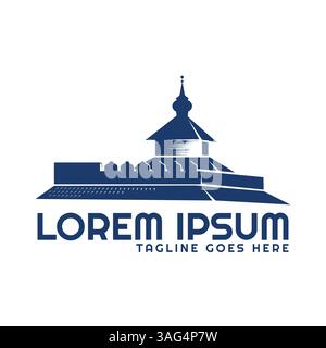 Simple Minimalist Islamic Mosque Silhouette Logo Design Vector Stock Vector