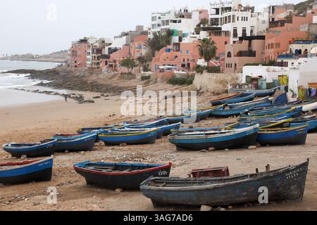 March 29, 2012 - Taghazout, Morocco - Fishing boats in Taghazout, Morocco. (Credit Image: © Julia Cumes/ZUMAPRESS.com) Stock Photo