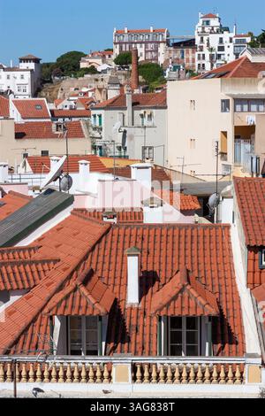 Traditional old terracotta houses on a narrow street in the Old Town of ...
