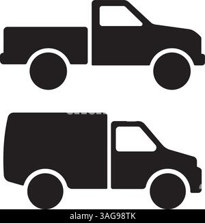 Car silhouettes set vector illustration Stock Vector