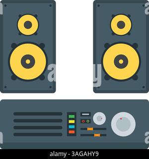 Audio System icon vector image. Suitable for mobile apps, web apps and print media. Stock Vector