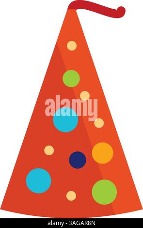 Birthday Hat icon vector image. Suitable for mobile apps, web apps and print media. Stock Vector
