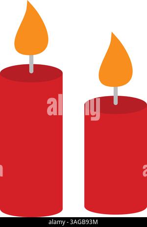 Candles icon vector image. Suitable for mobile apps, web apps and print media. Stock Vector