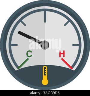 Car Temperature icon vector image. Suitable for mobile apps, web apps and print media. Stock Vector