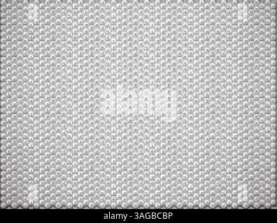 Geometric metal or plastic background with hexagons Stock Vector