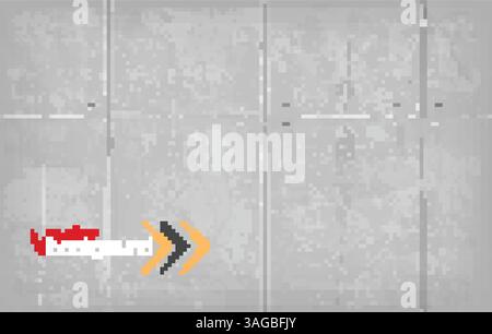 Concrete wall built of monolithic slabs realistic detailed textured vector illustration Stock Vector