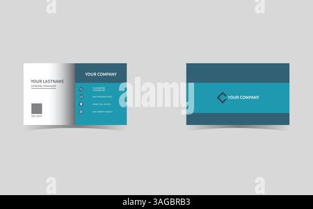 Clean stylish modern and professional business card template Stock Vector