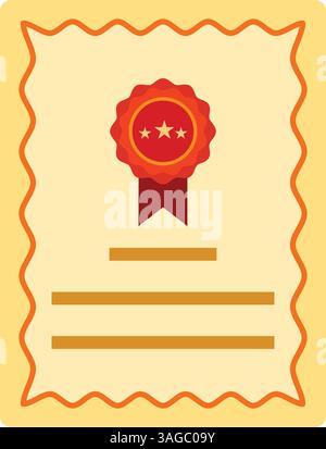 Certification icon vector image. Suitable for mobile apps, web apps and print media. Stock Vector