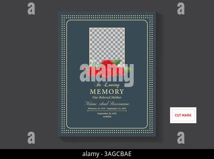 Memorial Funeral Flyer Templates illustration Stock Vector
