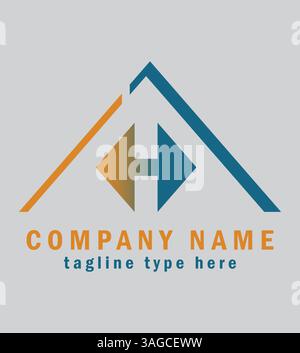 Construction and Real Estate company logo design Stock Vector