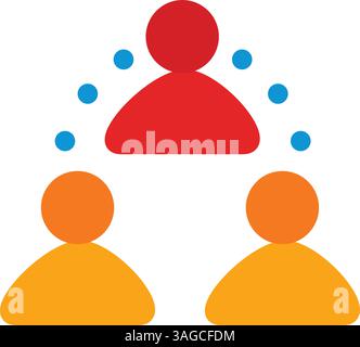 Connected Profiles I icon vector image. Suitable for mobile apps, web apps and print media. Stock Vector