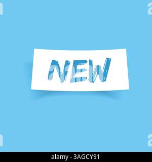 Minimalist New Product Label Badge Icon – Flat Style Sticker for Website, App, or E-commerce UI Stock Vector