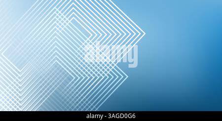 An abstract vector graphic featuring concentric squares and intersecting lines. The modern geometric design, with its clean symmetry and bold structur Stock Vector