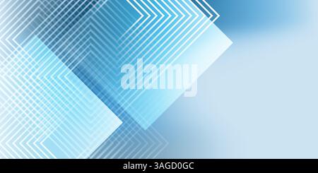 An abstract vector graphic featuring concentric squares and intersecting lines. The modern geometric design, with its clean symmetry and bold structur Stock Vector