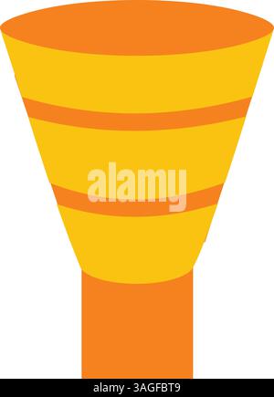 Funnel Chart icon vector image. Suitable for mobile apps, web apps and print media. Stock Vector