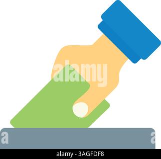 Giving Vote icon vector image. Suitable for mobile apps, web apps and print media. Stock Vector