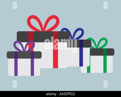 Hand drawn gift box  vector art Stock Vector