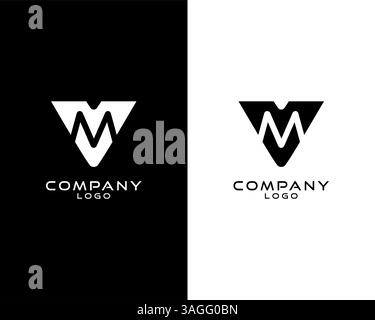 VM, MV letter abstract company Logo Template Vector Stock Vector