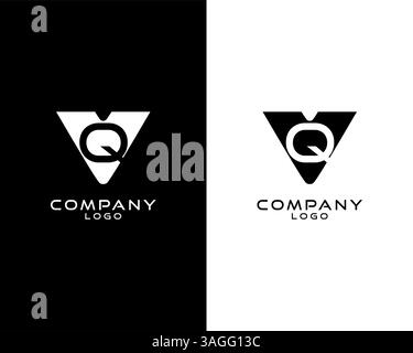 VQ, QV letter abstract company Logo Template Vector Stock Vector