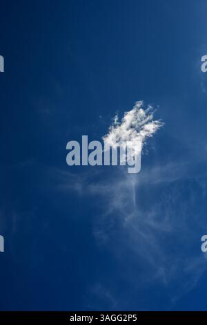 several clouds of different types over the blue sky Stock Photo