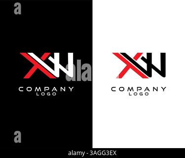 WX, XW letter or initial Monogram logotype vector for company/business identity Stock Vector