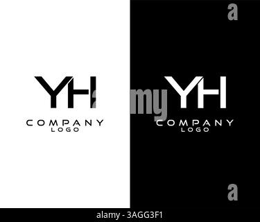 YH, HY modern letter logo design template vector . vector logo for company logo identity Stock Vector