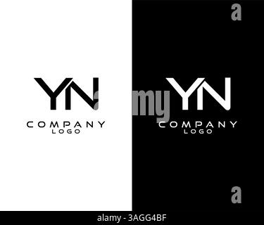 YN, NY modern letter logo design template vector . vector logo for company logo identity Stock Vector