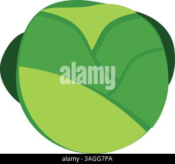 Lettuce icon vector image. Suitable for mobile apps, web apps and print media. Stock Vector