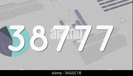 Image of numbers changing over statistics Stock Photo