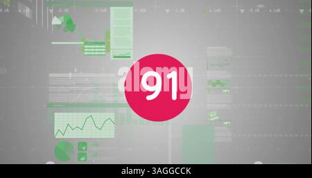 Image of numbers changing over statistics Stock Photo