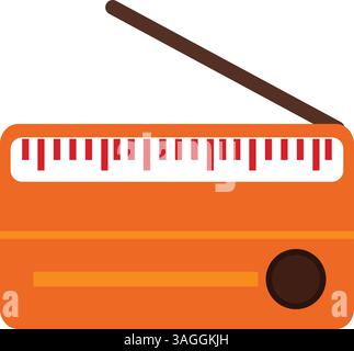 Old Radio Set icon vector image. Suitable for mobile apps, web apps and print media. Stock Vector