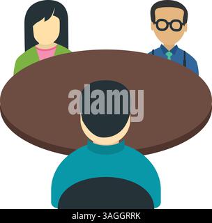Panel Interview icon vector image. Suitable for mobile apps, web apps and print media. Stock Vector