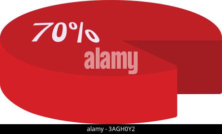 Pie Chart icon vector image. Suitable for mobile apps, web apps and print media. Stock Vector